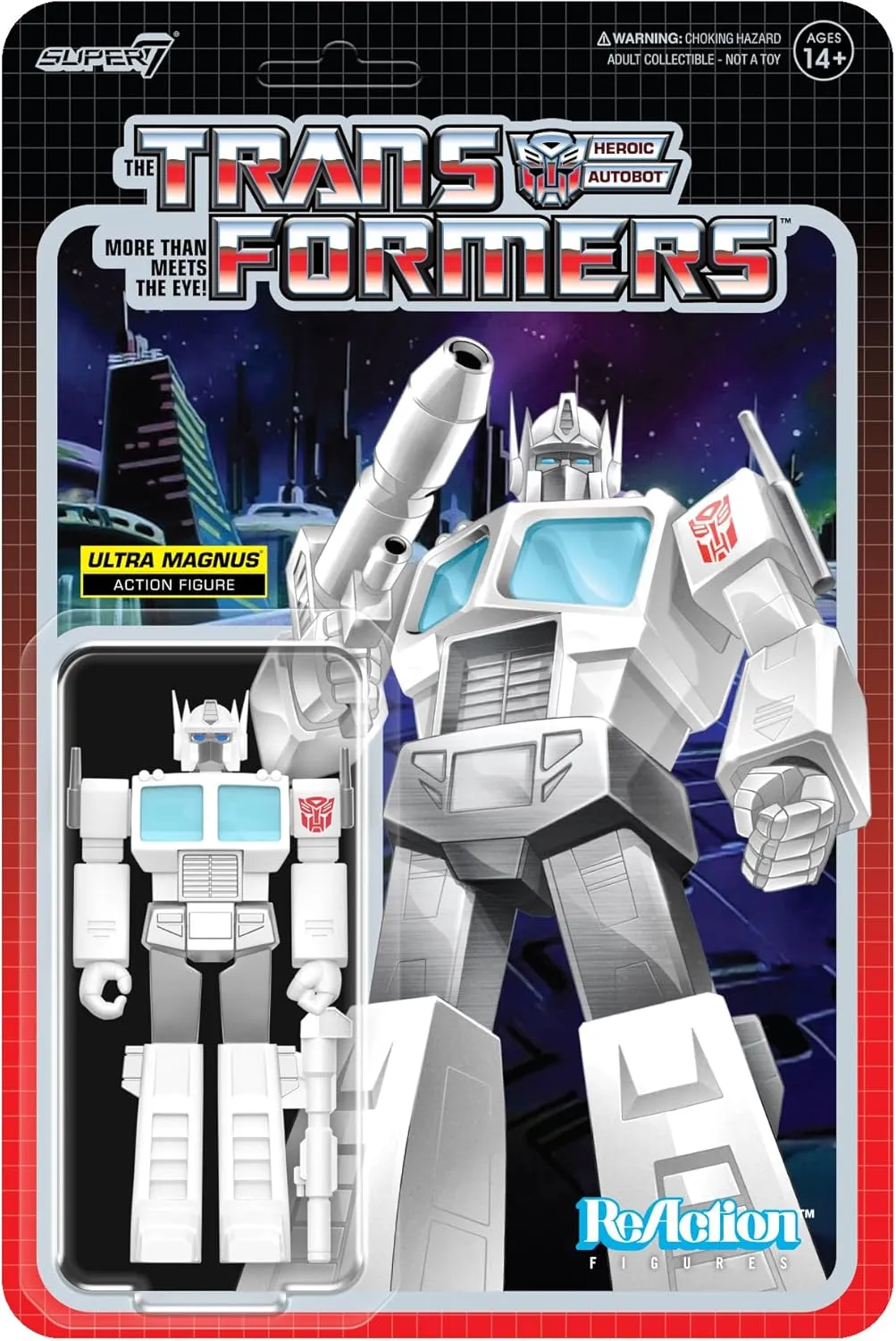 Cartoon Collectibles and Retro Toys Super7 Transformers Optimus Prime (Ultra Magnus) - 3.75" ingenious inflate grump Transformers Action Figure with Accessory Classic 