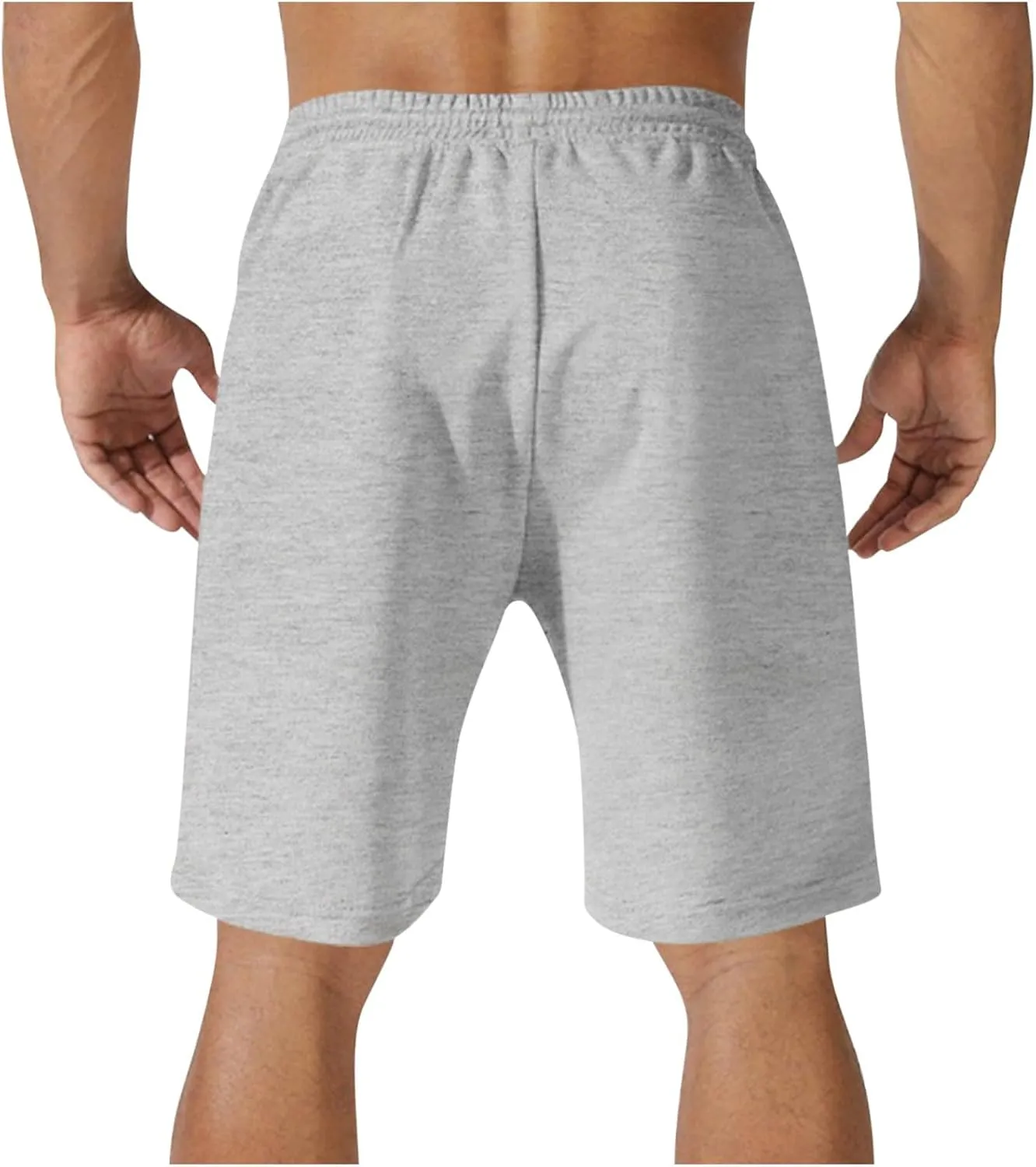 Casual Drawstring Sweat Shorts Gym Workout Short Pants with Pockets Men's Ripped destroy clump Athletic Shorts Summer 