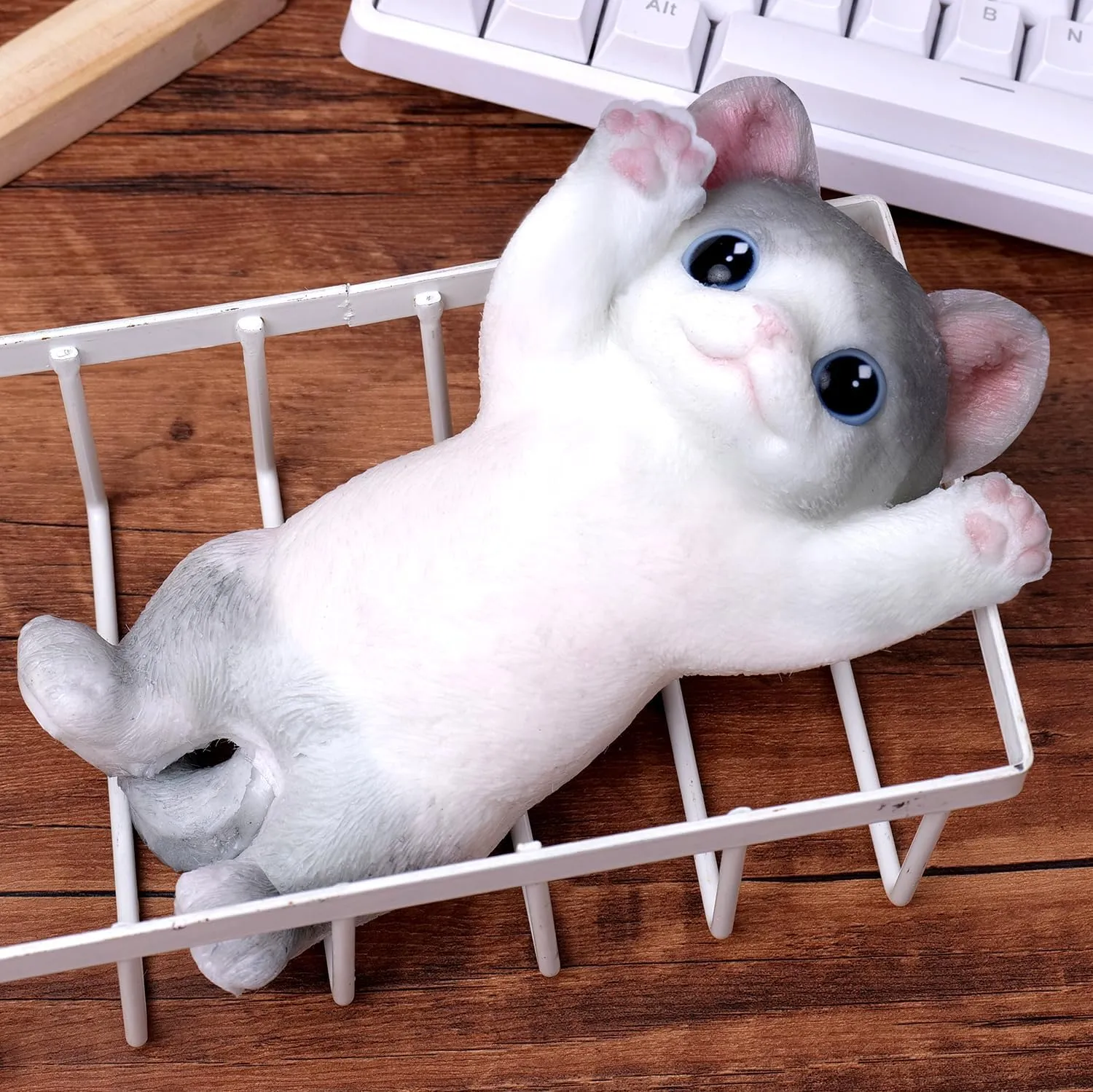 Cat Squeeze Toy No Odor Silicone Simulation Cats Doll Toys vary Cute Kitty Squishy Stress Relidf Toy (Grey) Handmade Squishy Toys Cute 
