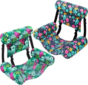 Chair Floats Adult Inflatable Pool Lounge Chair Summer Pattern Water Floating Chair Adjustable Pool Float Hammock for Swimming Pool hamper saline Beach Party Game 2 Pack Large Pool 