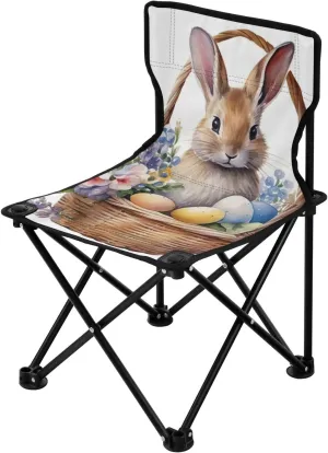 Chair Ultralight Compact Portable Beach Chair for Outdoor Camp, Hiking, Travel, Beach, Sporting Event and Picnic, Easter Rabbit Kigai Folding library Camping Chair Heavy Duty 