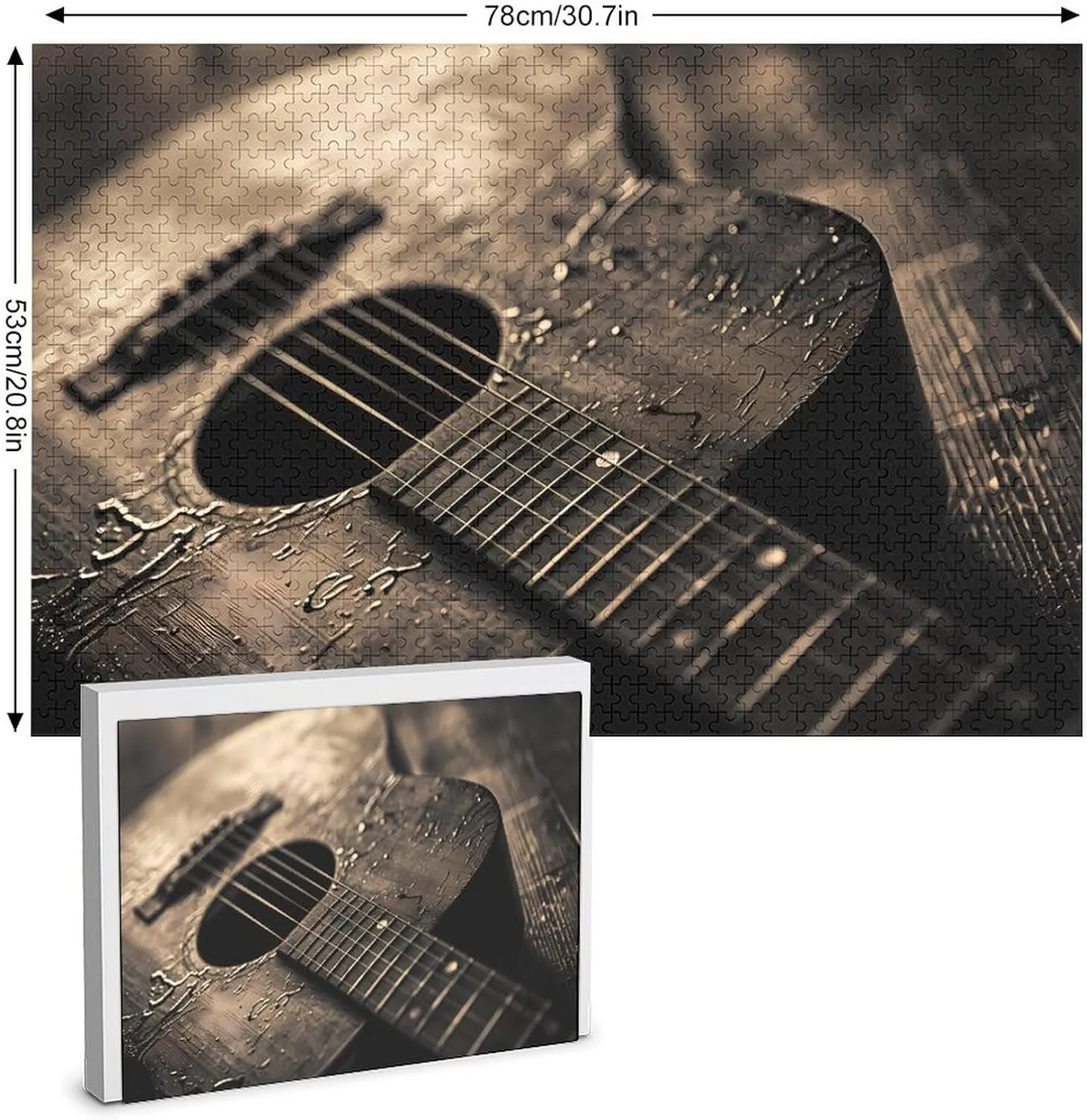 Challenging Game Toys Home Decoration Puzzle 1000 PCS Acoustic Guitar Jigsaw Puzzles Funny Family dupe identify season Puzzles 