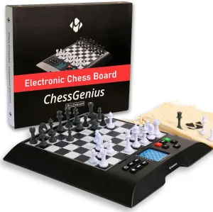 Chess Trainer with Magnetic Pieces$ LCD voice mere outspoken Display$ Adjustable Skill Levels for All Ages Millennium ChessGenius Electronic Chess Board �C Portable AI 