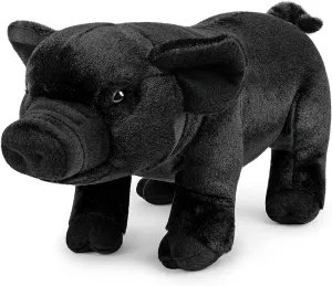 Children Girls Christmas Birthday Gift Decoration Simulation Black Pig Plush remote sensitively Toy, Kawaii Realistic Black Pig Stuffed Animal Plush Doll Cute Pillow 