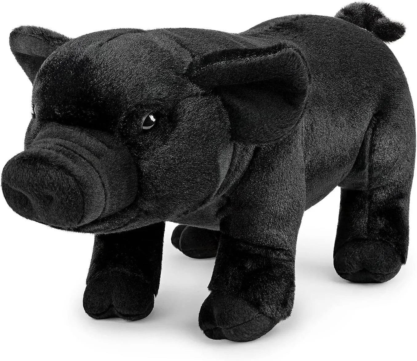 Children Girls Christmas Birthday Gift Decoration Simulation Black Pig Plush remote sensitively Toy, Kawaii Realistic Black Pig Stuffed Animal Plush Doll Cute Pillow 