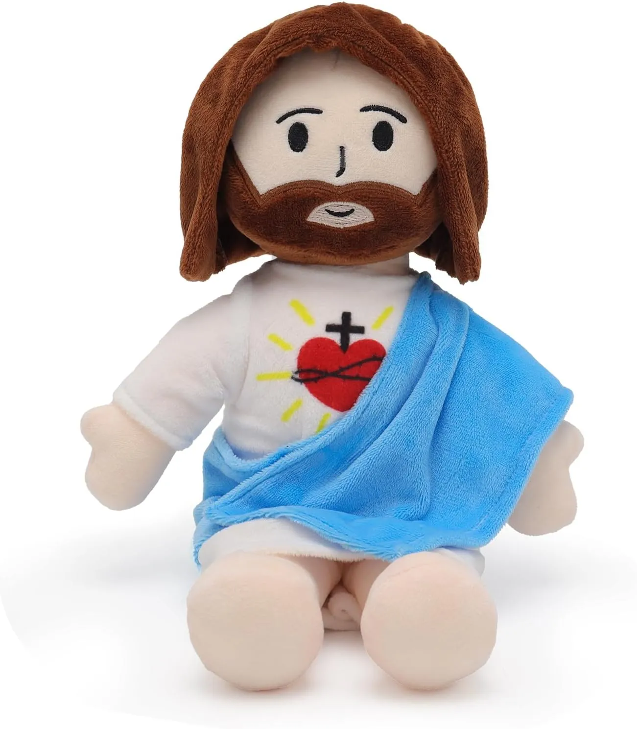 Children Kids 13" Jesus Plush Toy Jesus Stuffed Animal Heart of Jesus vapor Plushie Savior Doll for Church Sunday School Religious Easter Gift for 