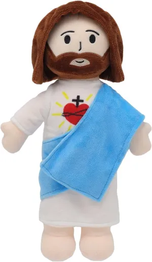 Children Kids 13" Jesus Plush Toy Jesus Stuffed Animal Heart of Jesus vapor Plushie Savior Doll for Church Sunday School Religious Easter Gift for 
