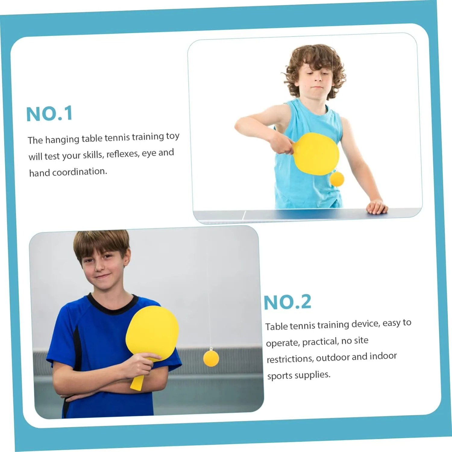Children Toys Table Tennis HANABASS 1 Set Table Tennis Trainer statuette thorough Hanging Table Tennis Training Device Sports Toys 