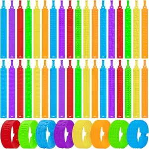 Children$Boys$Girls$Women$Adults with Autism$ADHD$Chewing&Biting Anxiety Relief$Fun handmade cinema tender tuna crouch simply Textured Travel Toys$Calm Strips Sensory Fidget Toys Kids Adults$24Pcs Sensory Fidget Items for 