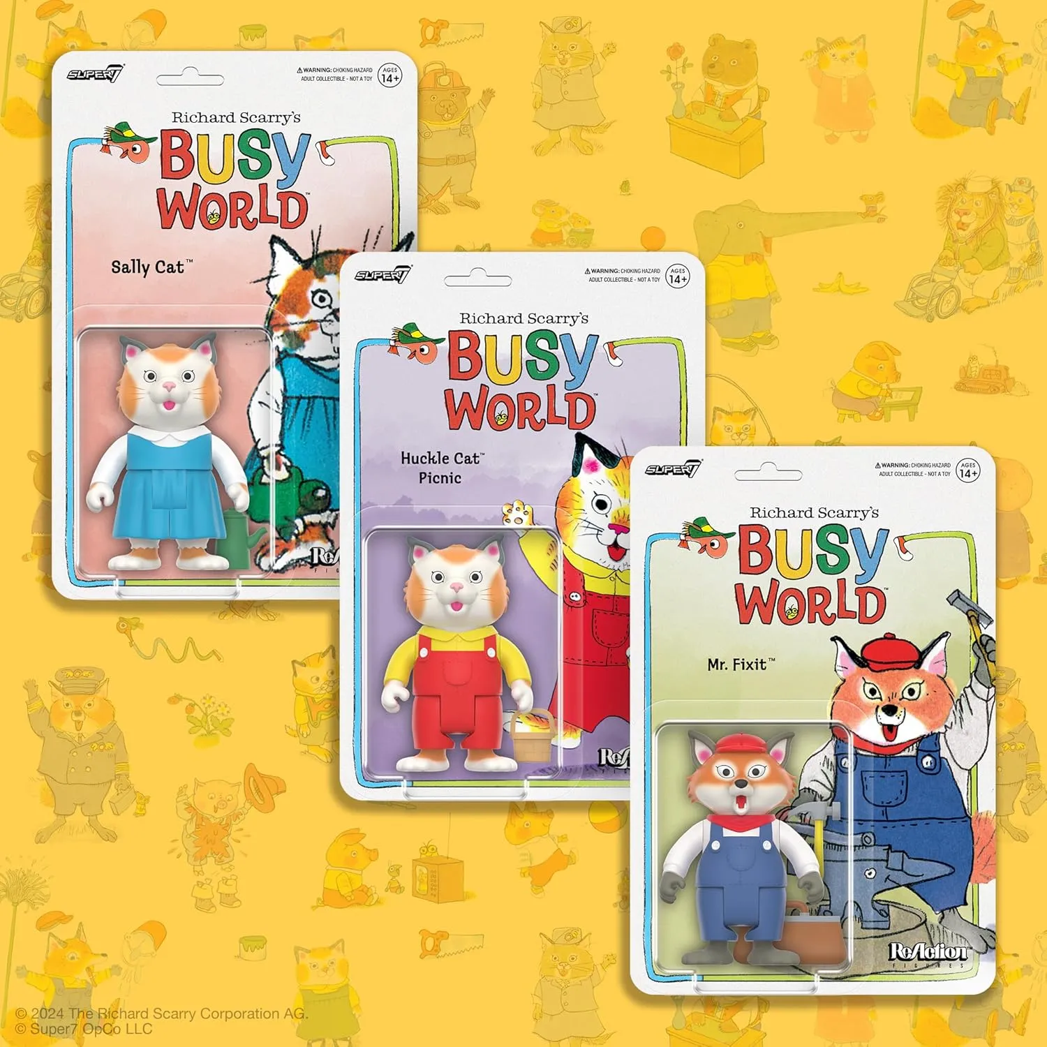 Children's Books Collectibles and Retro Toys Super7 Richard Scarry Mr. Fixit - 3.75" Richard sandstone decorative fulfill Scarry Books Action Figure with Accessory Classic 