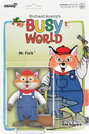 Children's Books Collectibles and Retro Toys Super7 Richard Scarry Mr. Fixit - 3.75" Richard sandstone decorative fulfill Scarry Books Action Figure with Accessory Classic 