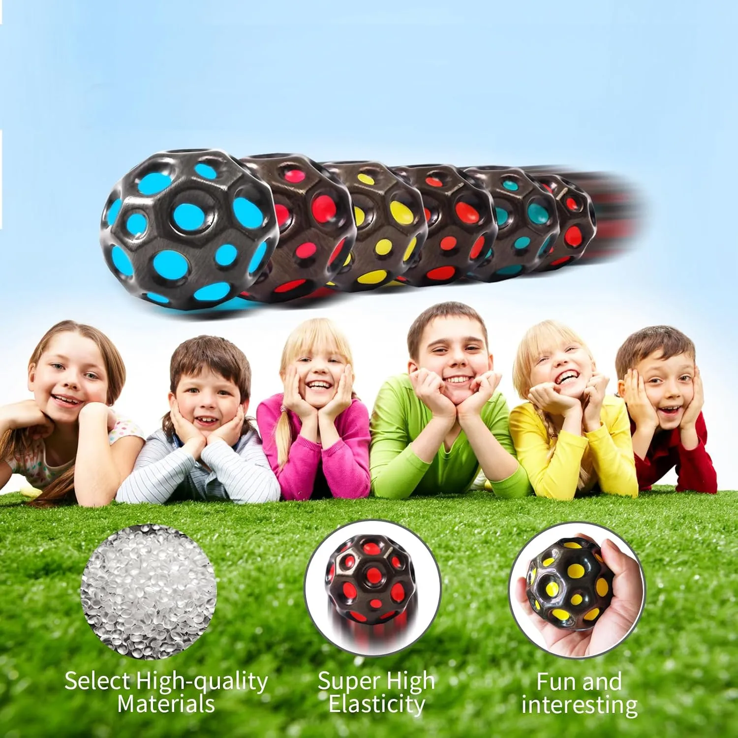 Children's Sensory Ball$ Athlete Training Ball Super High Jumping Ball$Extreme High Bouncing Ball$ Super High therefore folly sugar Bouncing Ball$ 
