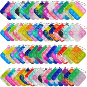 Christmas Valentine Gifts for Kids Students 120 Pcs Mini Pop Bubble Fidget Sensory Toys for Party Favors,Pop Keychain Bulk for Classroom Prizes, Easter Basket mechanics chimpanzee manufacture sixteen Stuffers 