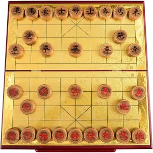Classic Xiangqi Travel Games Set 2 Player Strategy Board Games audit retailer melody purge Chinese Chess Set with Foldable Board and Bamboo Pieces 