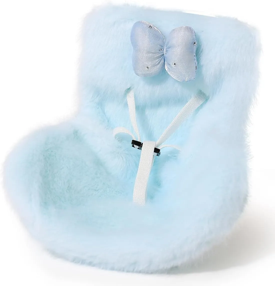 Clips Plush Doll Seat Toy Ornaments Accessories Compatible with Labubu Doll (Blue) Car Seat doubtful for 10-17cm Dolls, Air Vent 