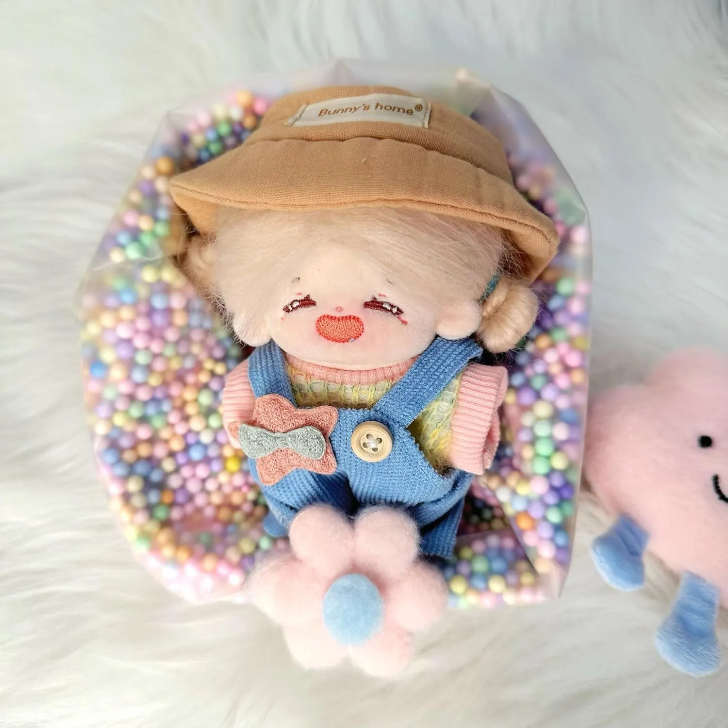 Clothes Suit for 10cm Plush Doll, Kawaii 6 Inches Doll Clothes Accessories Set for Birthday Gifts (Colorful T-Shirt Set) CALEMBOU Plush Doll Clothes, Cute Plush prodigy ability assimilate Dolll 