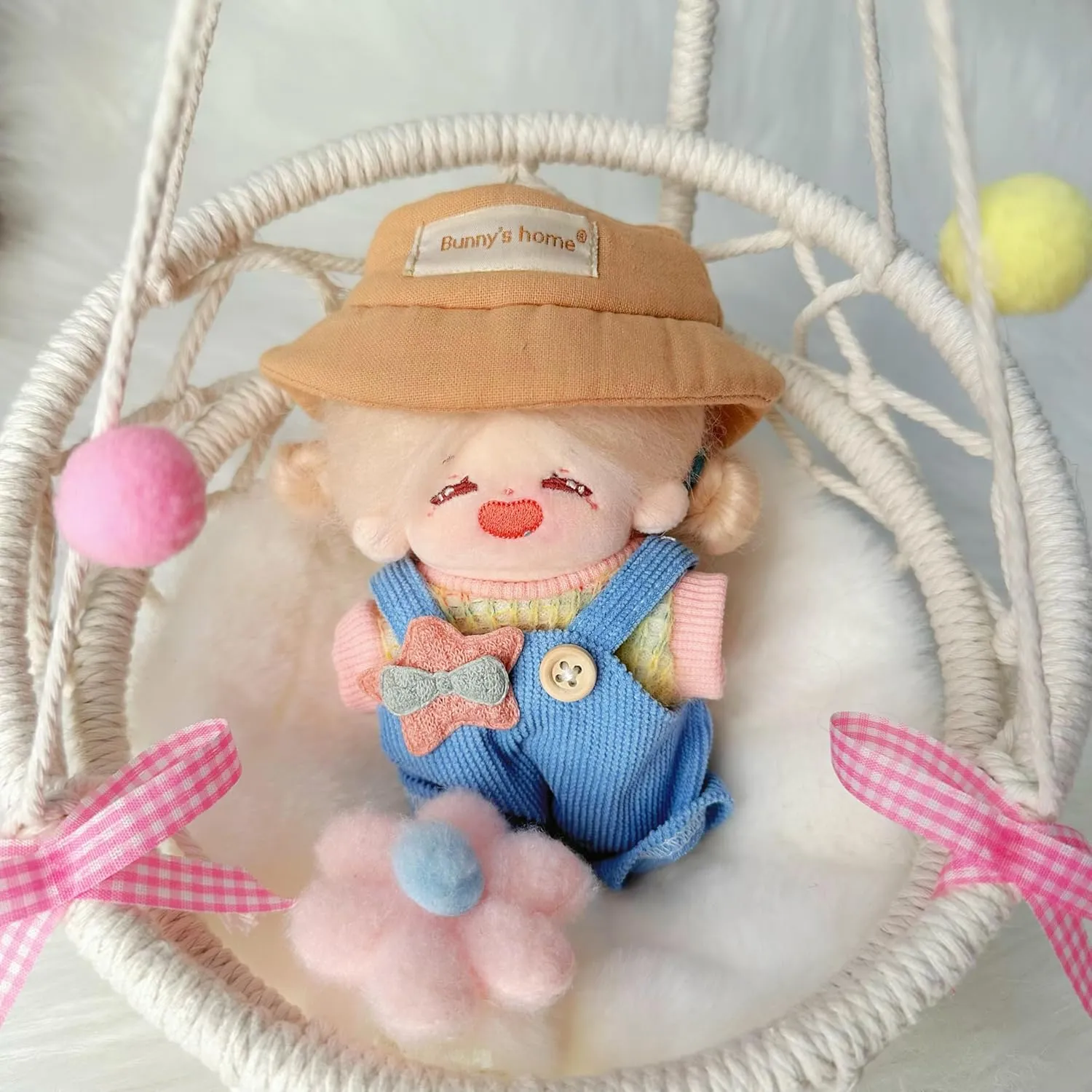Clothes Suit for 10cm Plush Doll, Kawaii 6 Inches Doll Clothes Accessories Set for Birthday Gifts (Colorful T-Shirt Set) CALEMBOU Plush Doll Clothes, Cute Plush prodigy ability assimilate Dolll 