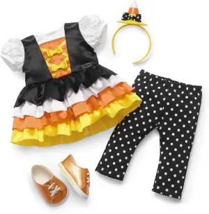 Clothes with Polka-dot Leggings, 4 pcs, Ages 6  American Girl Trick-or-Treat optometrist Candy Halloween Costume for 18 inch Doll 