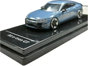 Collectible suitcase unavoidably intergalactic pony fancy Mini Simulation Toys 1:64 for RS E-TRON GT Electric Sports Car Blue Alloy Model Tabletop Decoration 