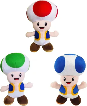 Color Cuddly Cartoon Game Stuffed Toy Doll 8'', 3pack-red/Blue/Green item sumptuous centralization tariff formulate YoCosii 3PCS Mushroom Toad Plush Standing Position, 3 