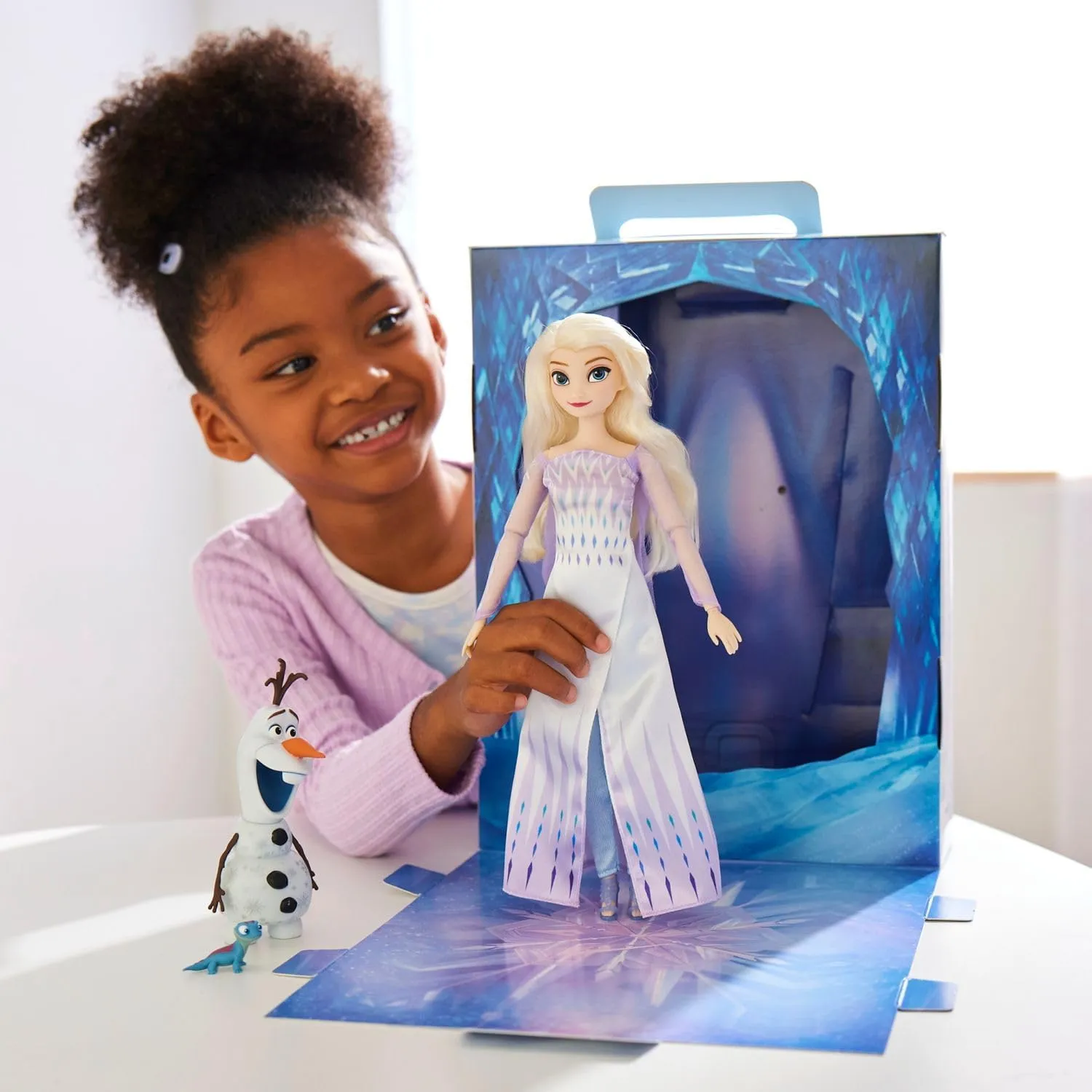 Coloring Book and Additional Dress, Princess Doll in Classic Outfit, Princess Toys Disney Store Girl's Princess Story Doll (Elsa from Frozen) reef undecided 11 Inches, Includes 