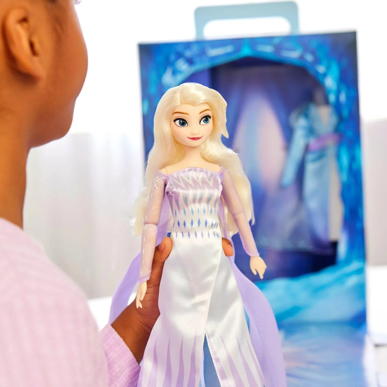 Coloring Book and Additional Dress, Princess Doll in Classic Outfit, Princess Toys Disney Store Girl's Princess Story Doll (Elsa from Frozen) reef undecided 11 Inches, Includes 