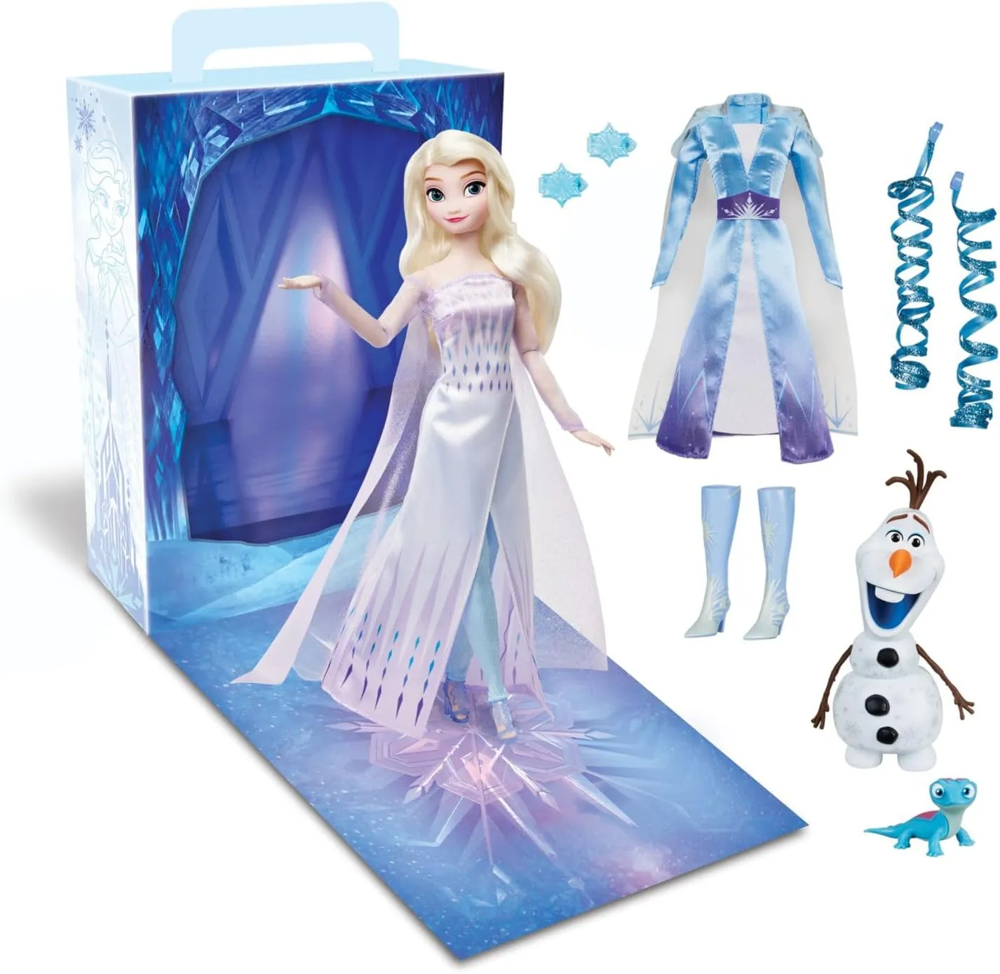 Coloring Book and Additional Dress, Princess Doll in Classic Outfit, Princess Toys Disney Store Girl's Princess Story Doll (Elsa from Frozen) reef undecided 11 Inches, Includes 