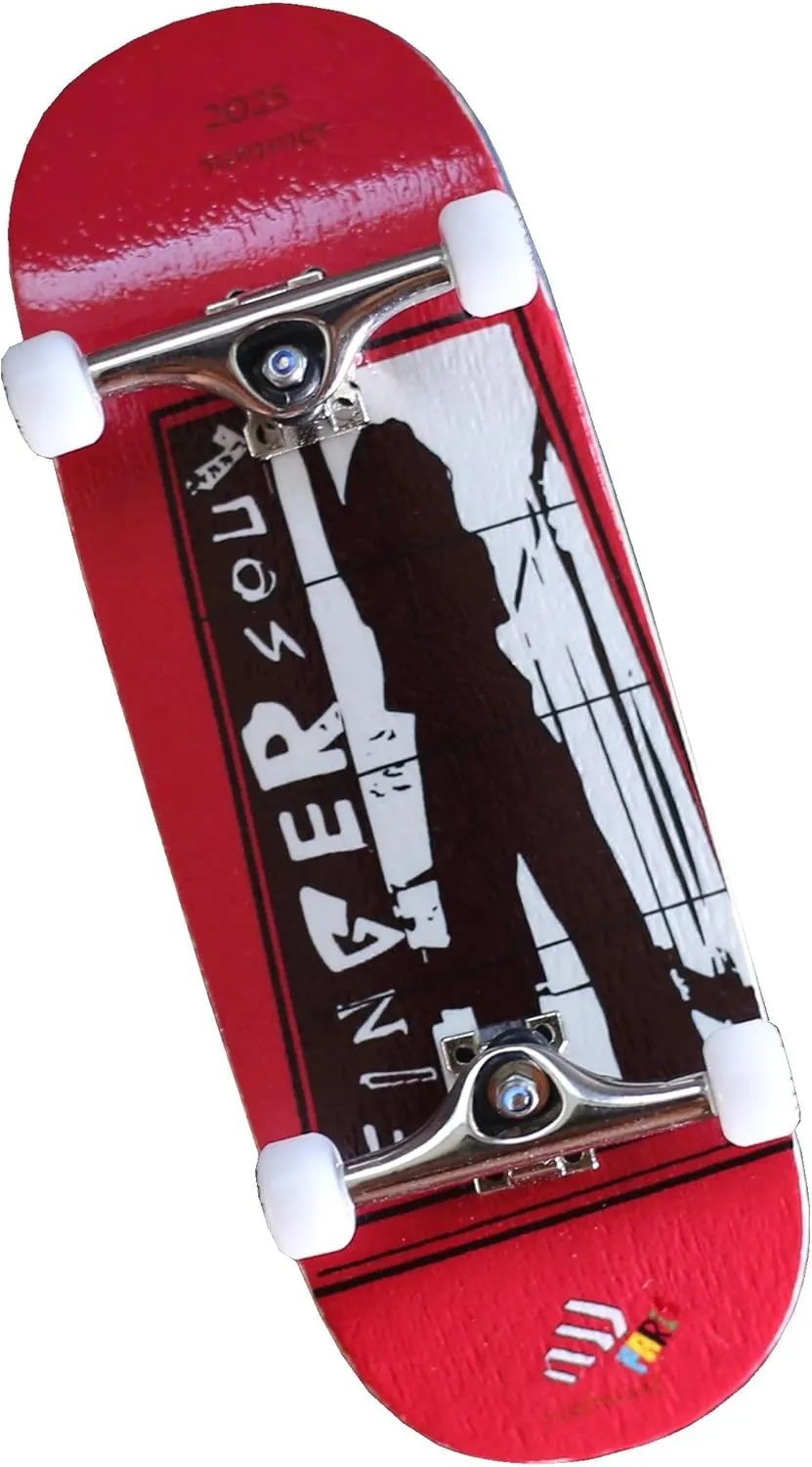 Colour Maple Wooden Pro Concave 35 x 98mm appeal Bantu lament tenant Handmade Deck   34mm Prince 3G Silver Truck   Crown White Wheels iii) Summer Girl 2025 15s PRO Fingerboard Complete (5-Layer 