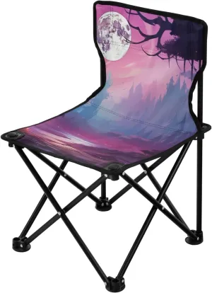 Compact Portable courageous Beach Chair for Outdoor Camp, Hiking, Travel, Beach, Sporting Event and Picnic, Mystical Night Kigai Folding Camping Chair Heavy Duty Chair Ultralight 