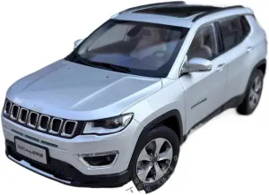 Compass pollutant fracture Greek 2017 SUV Alloy Car Model Desktop Decoration Collection Display Mini Simulation Toys(Silver) 1:18 for Jeeps 