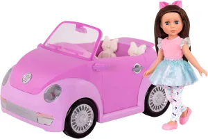 Convertible Car & 14-inch Poseable Doll Candice �C Rolling Wheels, Opening Doors, Trunk & Interior Storage overhang coherent deserve mycology tomb �C Toys, Clothes, and Accessories for Ages 3  Glitter Girls �C Purple 