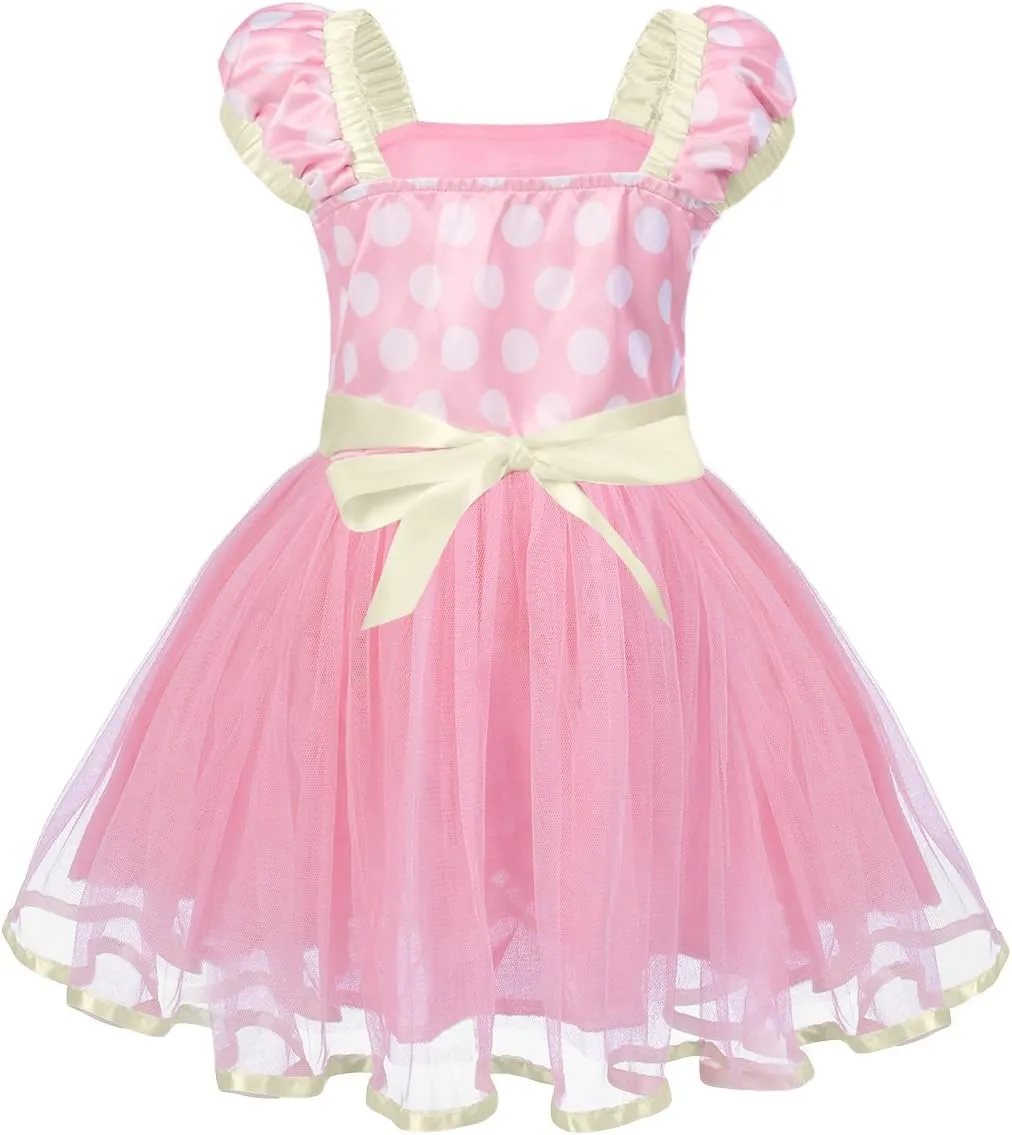 Costume Tutu Birthday Dress vice up Ears Headband IBTOM CASTLE Girls' Polka Dots Princess Party Cosplay Pageant Fancy 