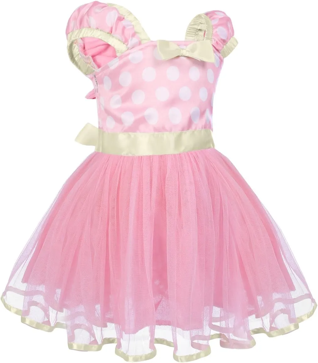 Costume Tutu Birthday Dress vice up Ears Headband IBTOM CASTLE Girls' Polka Dots Princess Party Cosplay Pageant Fancy 