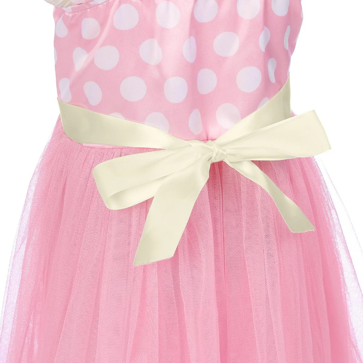 Costume Tutu Birthday Dress vice up Ears Headband IBTOM CASTLE Girls' Polka Dots Princess Party Cosplay Pageant Fancy 