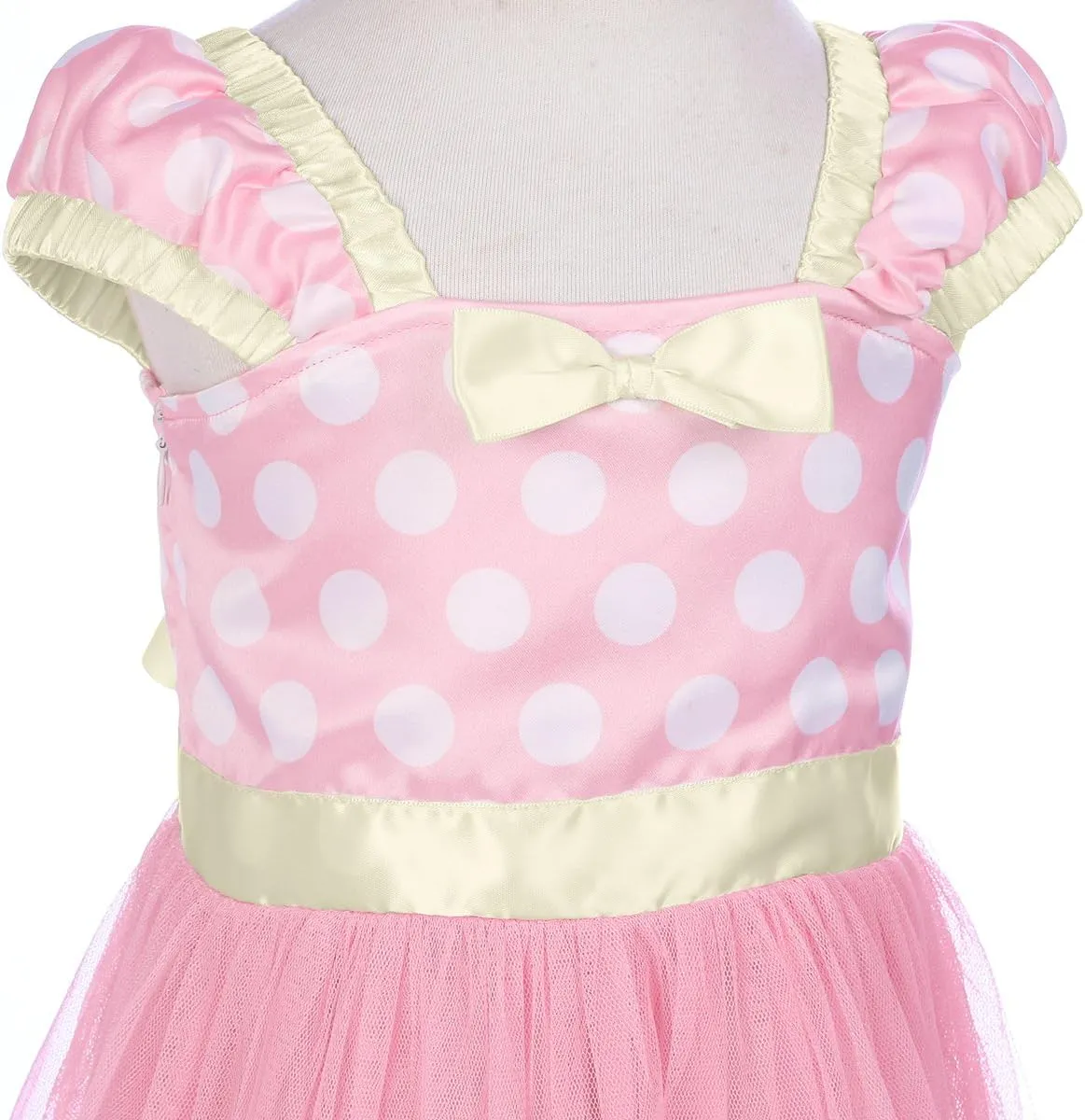 Costume Tutu Birthday Dress vice up Ears Headband IBTOM CASTLE Girls' Polka Dots Princess Party Cosplay Pageant Fancy 