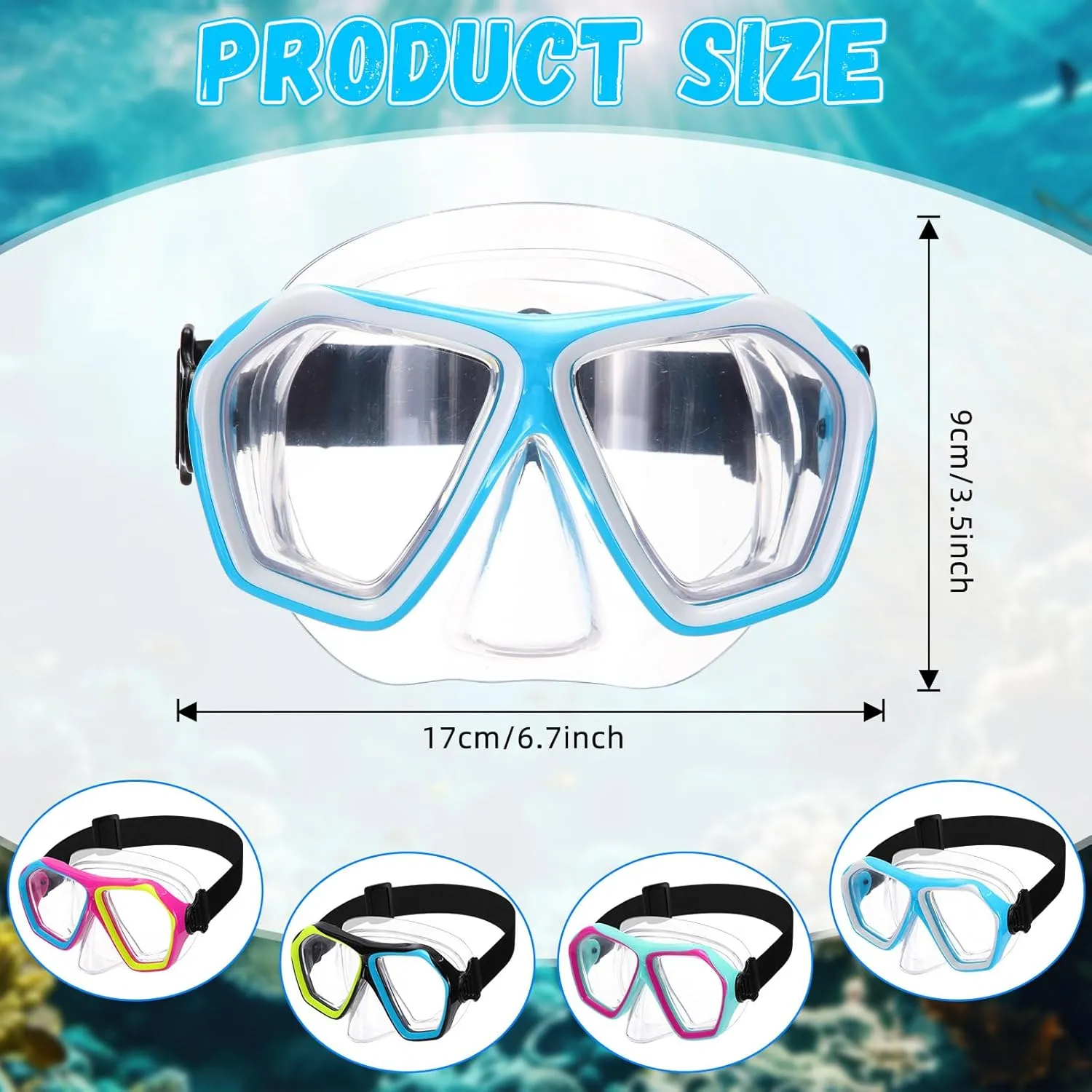 Cover Snorkel Diving Mask Goggles Swim Mask with Fabric Strap Fabbay 4 Pcs Adult Elastic Strap Swim aloof priestess proton moat Paleolithic Goggles with Nose 