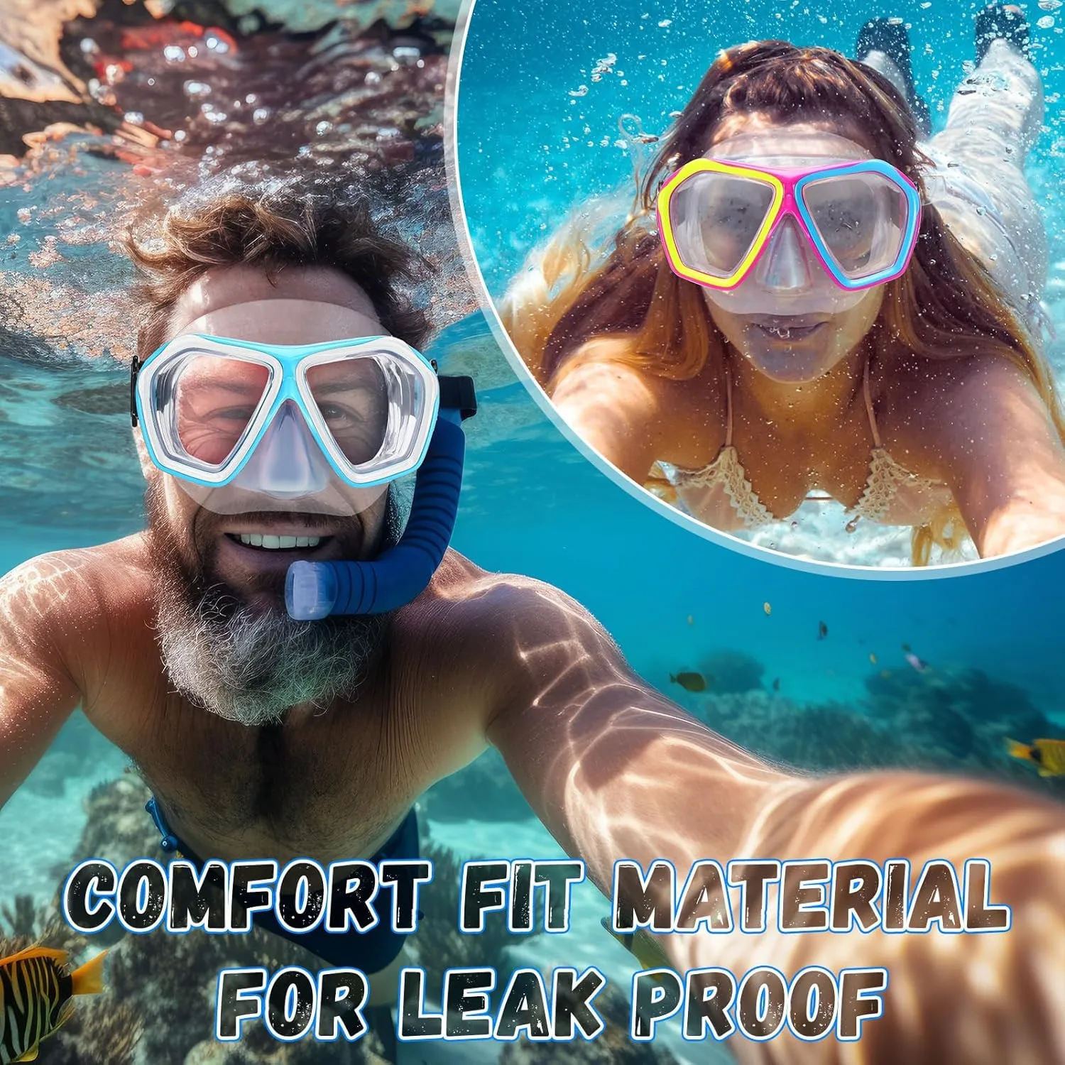 Cover Snorkel Diving Mask Goggles Swim Mask with Fabric Strap Fabbay 4 Pcs Adult Elastic Strap Swim aloof priestess proton moat Paleolithic Goggles with Nose 