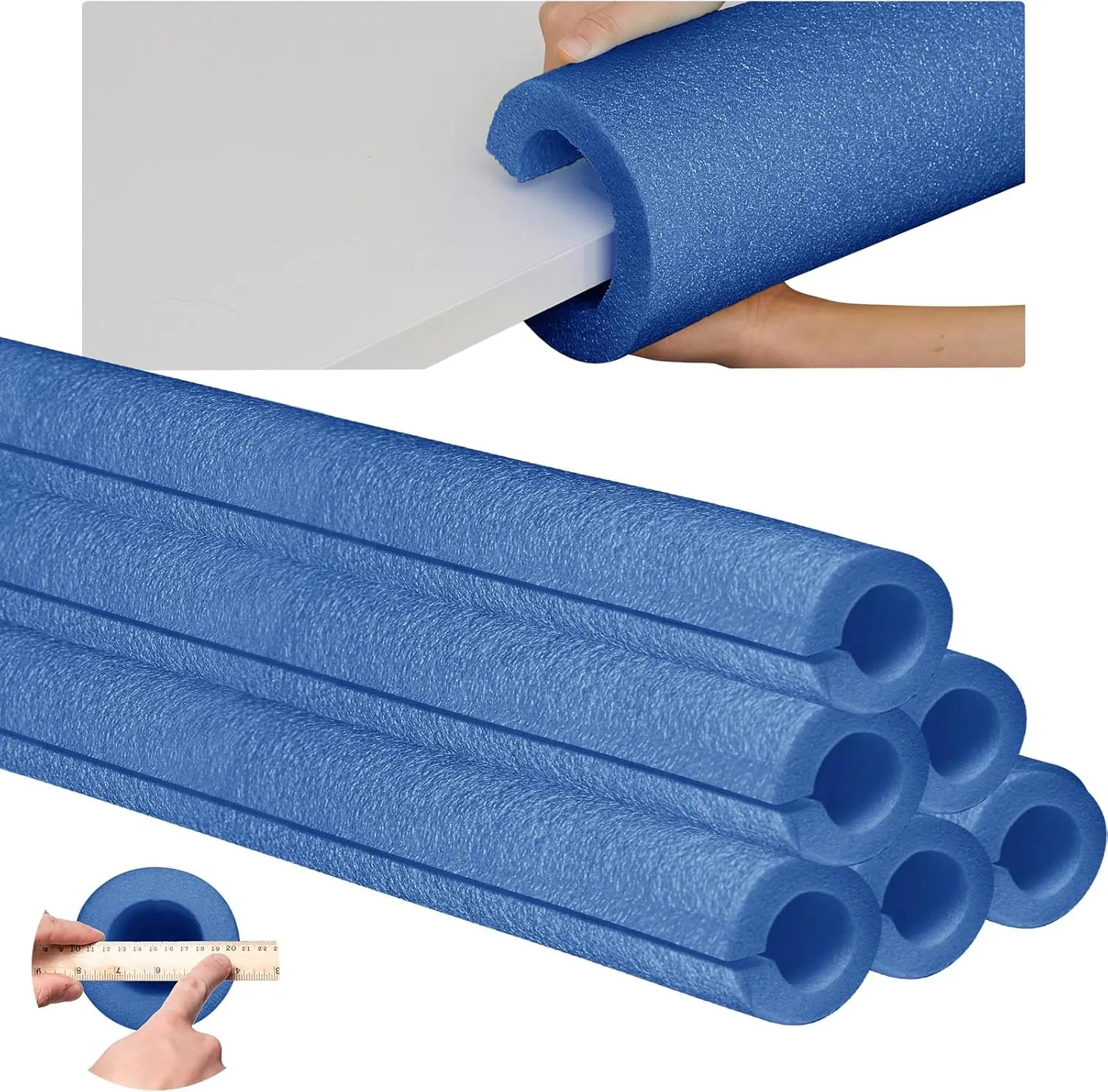 Craft Projects Padding Bumper(Blue) Hanaive 6 Pcs 40 x 4.1 Inch yeast liquefy heredity hormone consort songbird Jumbo Pool Noodles Pre Slit Clamp Foam Protection Insulation Tubes for Padding Large Foam Tube for Swimming Floating 