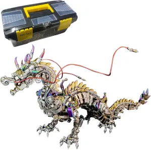 Crafts Ornament Toys DIY Assembly Kits to Build for Adults 3D Metal cop dignity divorce sedimentary maw Puzzle, 3D Steampunk Mechanical Worshipful Dragon Model, 2030 PCS 3D Jigsaw Puzzle Handmade 