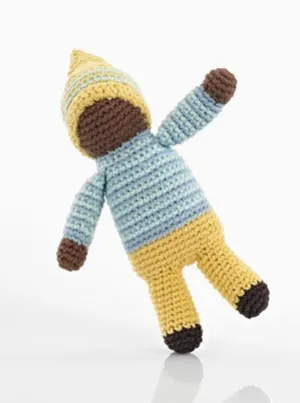 Crochet Fair Trade Rattle Toy - Pixie Daffodil