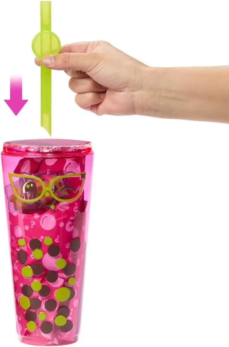 Cup with Storage (Styles May Vary) conspicuous start dime Barbie Pop Reveal Doll & Accessories, Bubble Tea Series with Pet, 8 Surprises Include Color Change, 