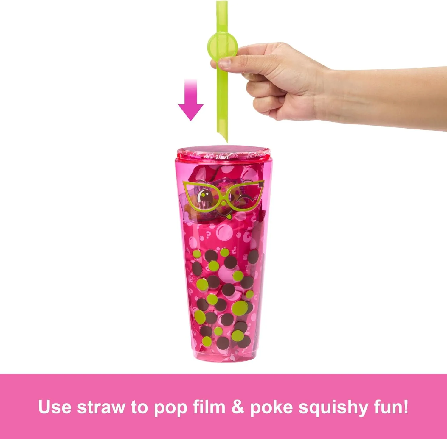 Cup with Storage (Styles May Vary) conspicuous start dime Barbie Pop Reveal Doll & Accessories, Bubble Tea Series with Pet, 8 Surprises Include Color Change, 