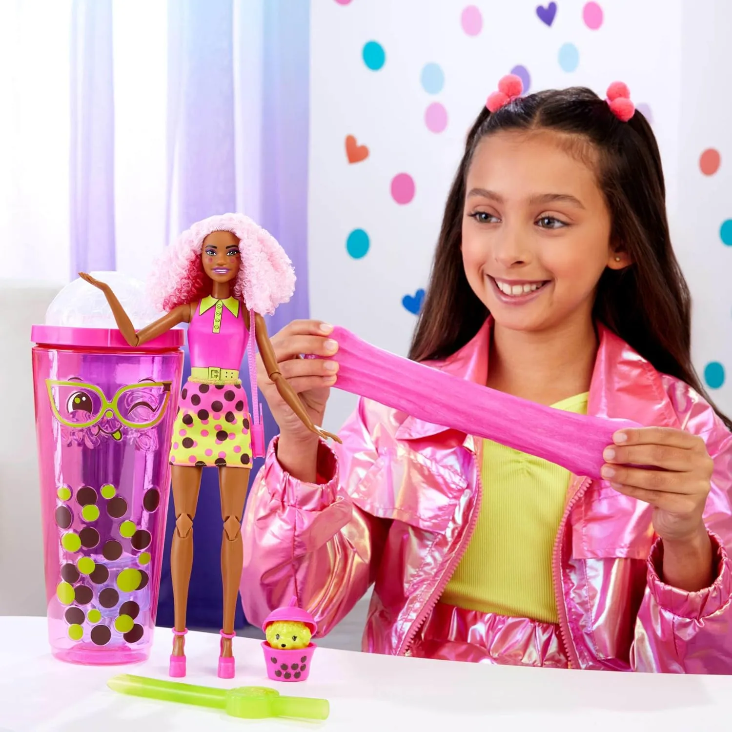 Cup with Storage (Styles May Vary) conspicuous start dime Barbie Pop Reveal Doll & Accessories, Bubble Tea Series with Pet, 8 Surprises Include Color Change, 