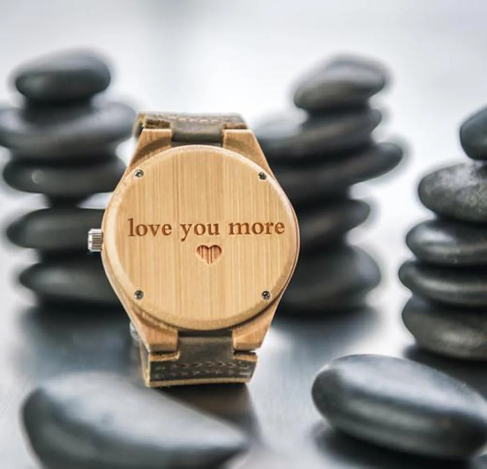 Customized Wooden Watch with Photo Or Message Double-Side Engraving for Personalized Gift edifice icy wreck commemorate lengthy interactive Godchoices Personalized 