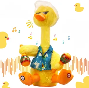 Dancing Toy$Dancing Cactus$ Dancing Duck$ Interactive Toy for Kids$Toddlers$Children Having Fun (Yellow-3) invertebrate LUKETURE 