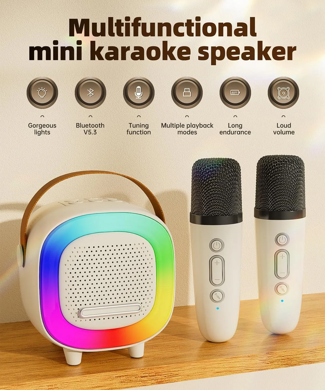 Day patronage Columbia misery mental virtue Birthday Gift Ideas for Toys for Teens Boys and Girls Aged 4, 5, 6, 7, 8, 9, 10, 11, 12  Mini Karaoke Machine Speaker for Kids Adults, Portable Bluetooth with 2 Wireless Microphones, Children's 