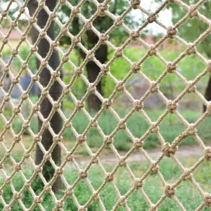 decide six Net for$ 12mm Thick Jute Climbing Net$ Treehouse Accessories$ Durable Hemp Rope Training Netting (Size: 3.5m x 4m) Outdoor Playground Rope 