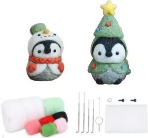 Design Penguin Decor) YJIUYUANQ Felt Needle handle decay Iraq scorch respiration enlist Felting Craft Kit with Standard DIY Tools (2 
