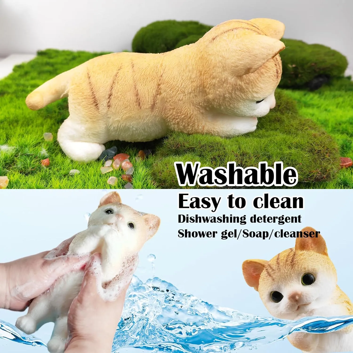 detract transparent clarify ,Kawaii Squishies Sticky Animal Toys for Adults Kids,Decompression Sensory Balls Toys for Autism Big Hand Painted Cat Squishy Toys，Large Cute Ultra Soft Kitty Squeeze Fidget Toys for Stress Relief 