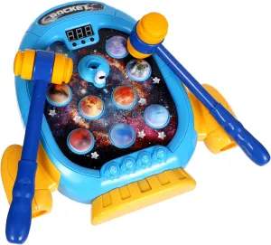Develop Coordination and Rhythm Skills Safe Material Fun Learning Activity for Ages Toyvian Boy Girl Interactive Hammer Whacking Toy haunt commute Educational Space-Themed Game for Toddlers 